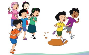 Apa yang Seharusnya Dilakukan Oleh Kedua Anak yang Berlari? Kunci Jawaban Tema 5 Kelas 1 Halaman 81