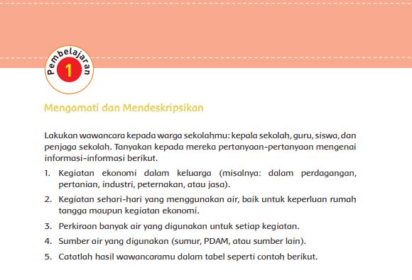 Kunci Jawaban Tema 8 Kelas 5 Halaman 138 dan 139 Kegiatan Berbasis Proyek dan Literasi, Pembelajaran 1